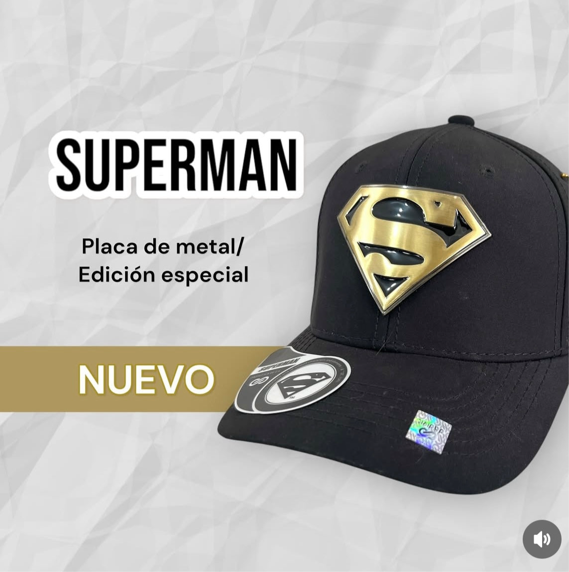 Gorra Supermán Placa Metálica