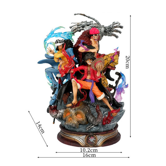 Figura One Piece (Luffy-Kid-Law)