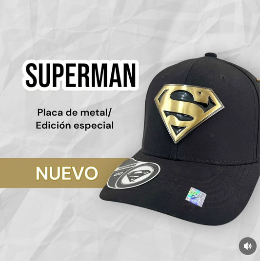 Gorra Supermán Placa Metálica